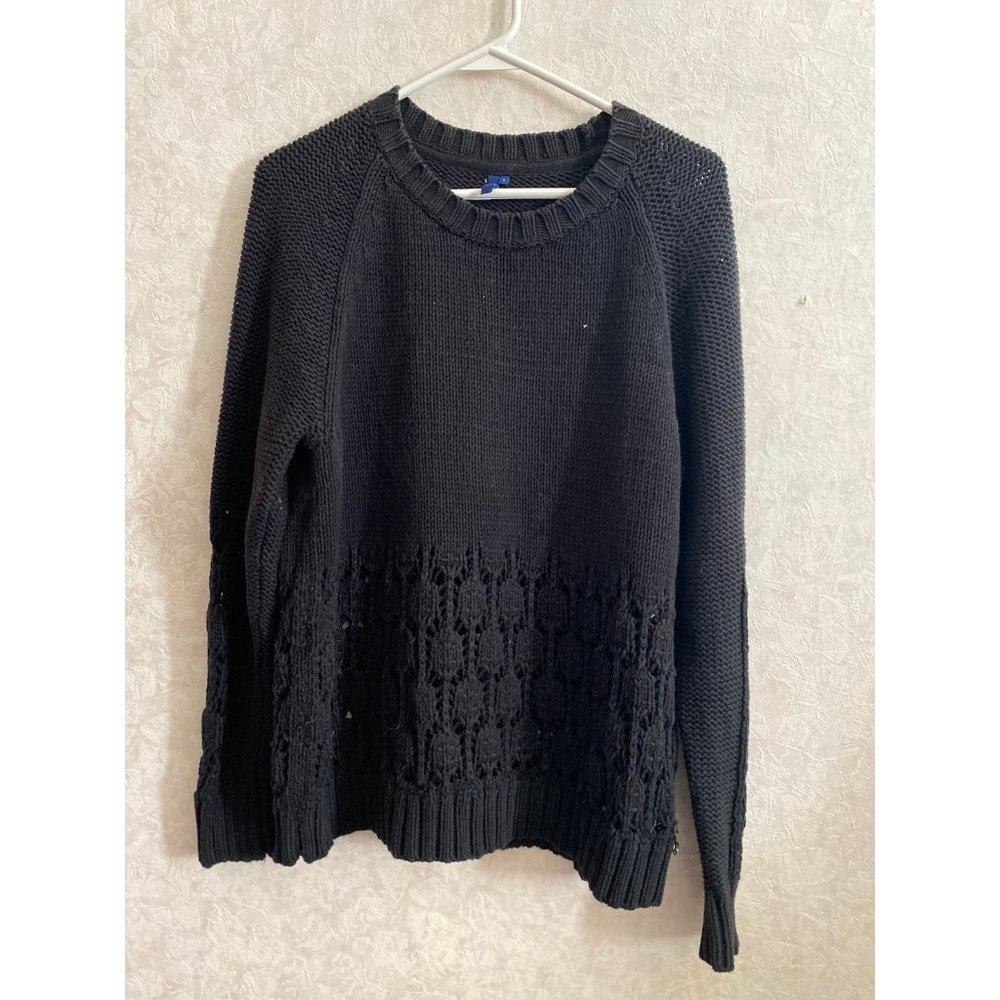 Cecil women's large long sleeve black sweater